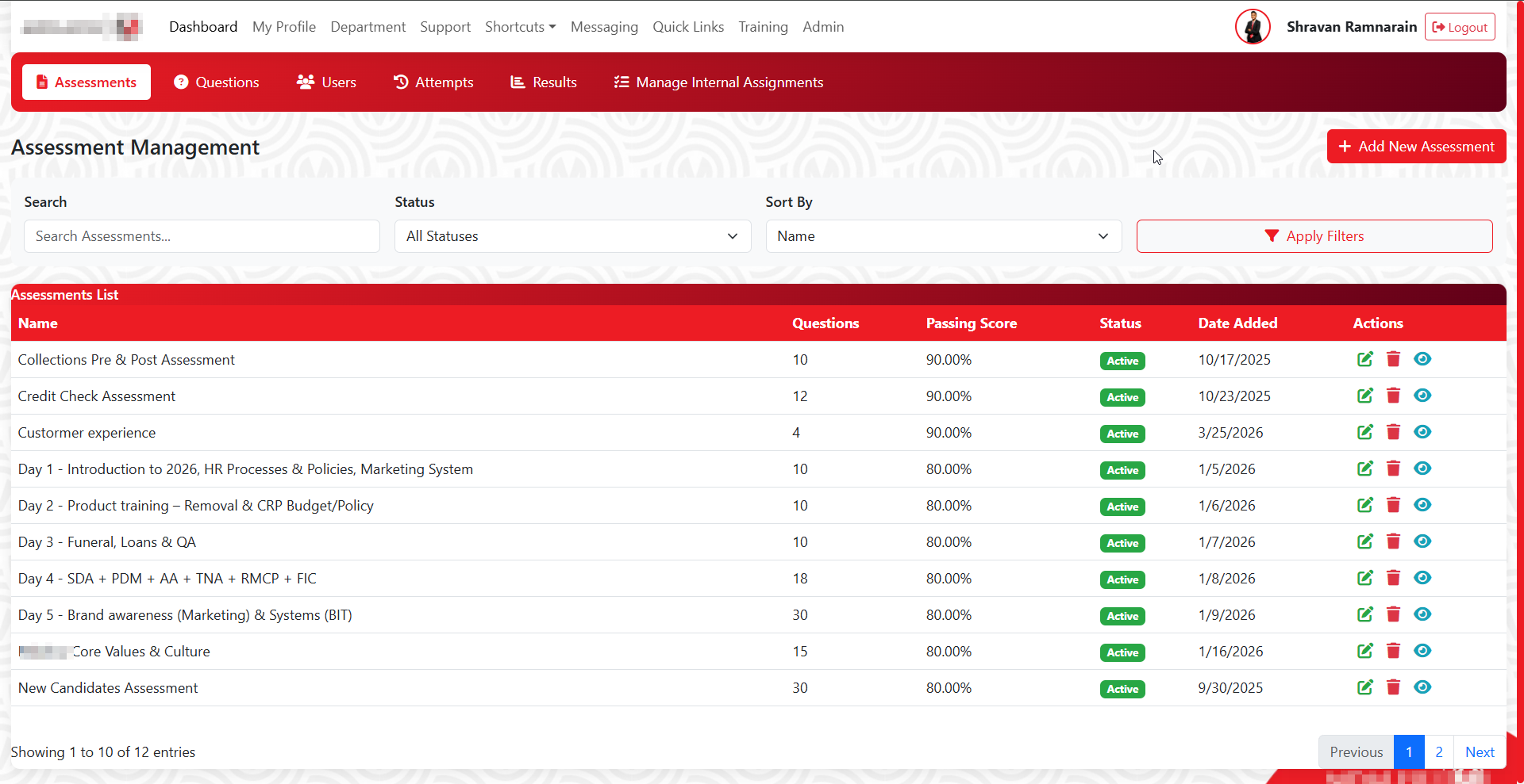 Assessment Management